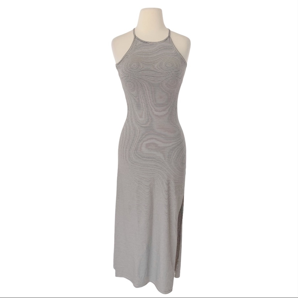 Cream & Sugar stripe razor neck dress size XS